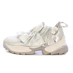 美品✨セルジオロッシ　ラメ×エナメル×レザー　スニーカー　シルバー×白　38 美品✨セルジオロッシ ラメ×エナメル×レザー スニーカー