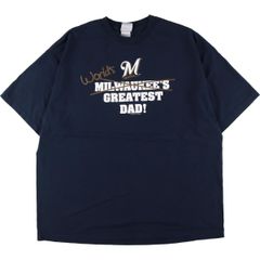 古着 MLB Milwaukee Brewers ミルウォーキーブルワーズ スポーツプリントTシャツ メンズXXL /eaa321915