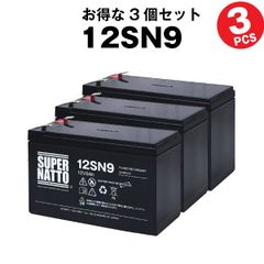 12SN9◆【3個セット】◆スーパーナット◆サイクルバッテリー