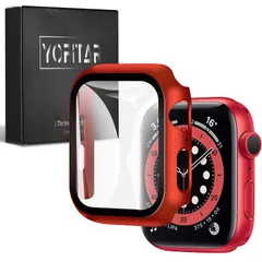 【特価セール】超薄型 全面保護 装着簡単 PC素材 一体型 耐衝撃 ガラスフィルム 高透過率 アップルウォッチ保護カバー 40mm 指紋防止 seriesSE2/6/SE/5/4 ケース 傷防止 用 (series4/5/SE/6/SE2 Watch Appl