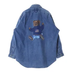 POLO RALPH LAUREN (ポロラルフローレン) 90s VINTAGE POLO COUTRY DUNGAREE 初期ポロベア ヴィンテージ ダンガリー長袖シャツ インディゴ