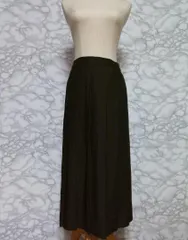 【美品】UNIQLO　ユニクロ 　ロングプリーツスカート　ロングスカート　プリーツスカート　フレア　レディース　無地【S】 カーキ　ブラウン　茶　春　夏　秋　冬