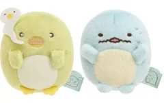 【中古】ぬいぐるみ ぺんぎん?(ずーん)＆とかげ(あわあわ) てのりぬいぐるみセット みんなあつまるんですテーマ 「すみっコぐらし」