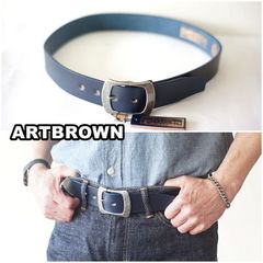 ARTBROWN(アートブラウン)　レザーベルト　 NDB40014AB 本革 40mm幅 ギャリソンベルト 姫路レザーベルト