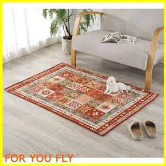 【特価商品】INSIMAN 玄関マット カーペット 屋内 ドアマット おしゃれ - 50 * 80 cm ギャベ 泥落としマット 洗える 吸水抗菌 - ゴブラン織り 赤 滑り止め 床暖房対応 オールシーズン適用 低反発 業務用 家庭用 オフィス用 高級