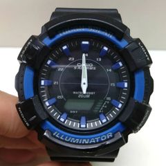 423 CASIO カシオ AD-S800WH 腕時計 黒 青 ブラック ブルー