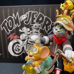 トムとジェリー TOM&JERRY バイク ガレージ 52TOY レトロバイク フィギュア