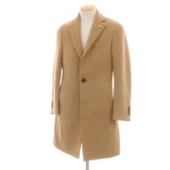 【XL】ラルディーニ　チェスターコート　キャメル　ベージュ　50 LARDINI（ラルディーニ）SPECIALスペシャル ウールフランネル