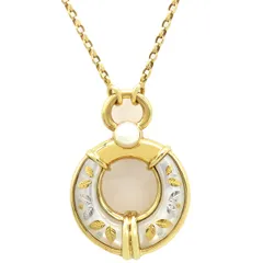 ミキモト MIKIMOTO ネックレス ピクウェ K18YG パール マザーオブパール イエローゴールド MIKIMOTO サークル ラウンド 象嵌 ロングネックレス 【中古】のサムネイル