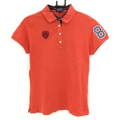 ★SALE価格★パーリーゲイツ 半袖ポロシャツ オレンジ ロゴ刺しゅう レディース 1(M) ゴルフウェア PEARLY GATES