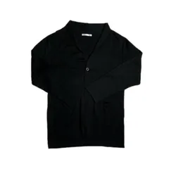 ikka　シンプルカーディガン ブラック　サイズL【A-425】