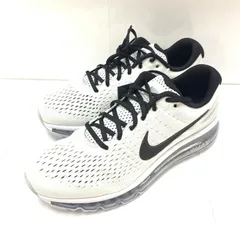 【中古】NIKE AIR MAX 2017 WHITE PURE PLATINUM BLACK 27cm 849559-100 ナイキ[92]