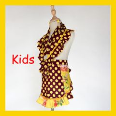 キッズ・チョコバナナピキージョ・エプロンセット(ce-87/91)／子供用・フラメンコ・ダンス・ベリーダンス・舞台衣装小物・シージョ・ヒップスカーフ