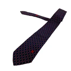 極美品　セリーヌ　ネクタイ　黒・グレー　マカダム柄　シルクジャガード CELINE セリーヌ Silk-Jacquard Tie シルクジャガード ネクタイ