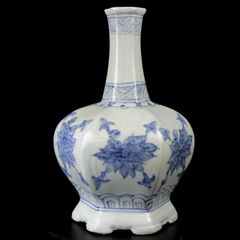 中国 大清乾隆年製 青花 人物文 長頸瓶 M R4724B - メルカリ