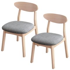 【人気】ファブリック座面 シンプル 椅子 アッシュグレー 食卓 リビングチェアー カフェ 北欧 82100003(81090) 2脚セット ダイニングチェア タンスのゲン