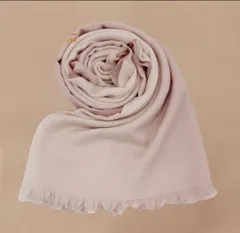 【レディース】春夏秋冬 カシミヤ100％  ストール ピンク×白