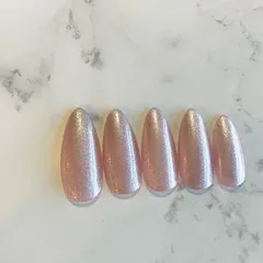 ⑩【ネイルチップ】ジェルネイル ピンクゴールド ラメ  キラキラ シンプル 大人ネイル ワンカラー 推しカラー  サイズ変更可 オーダー受付中