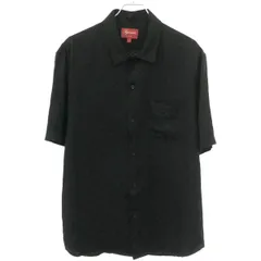 Supreme シュプリーム 22SS Tonal Monogram Silk S/S Shirt ショートスリーブシルクシャツ  ブラック Lのサムネイル