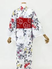 【新品】浴衣・帯セット(フリーサイズ) 113-0046【ワゴン販売】