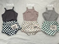【新品】リブタンクトップ　セットアップ　韓国子供服