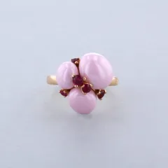 【中古】 Pomellato （ポメラート） ｶﾌﾟﾘ ﾘﾝｸﾞ 750PG ブランドジュエリー 指輪 ルビー ♯55 0.35ctのサムネイル