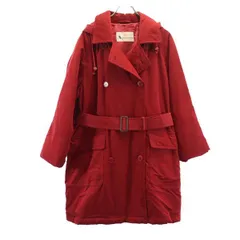 アクアスキュータム 日本製 トレンチコート 9 赤 Aquascutum 薄中綿入 レディース 古着 【231104】
