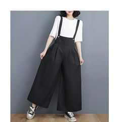 オールインワン サロペット 未使用 パンツ ゆったり ワイドパンツ カジュアル　スポーティ ブラック カーキ ブラウン コーヒー 春 夏 レディースファッション 20代 30代 40代 50代 60代 yunban141