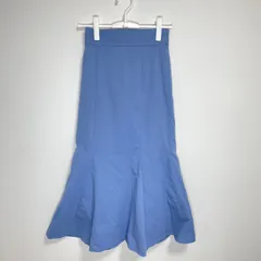 【211805】N. Natural Beauty Basic エヌ ナチュラルビューティーベーシック  マキシ丈　ロングスカート　Sサイズ　裾フレアデザイン  ・ スカイブルー