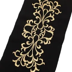 半衿 振袖 成人式 半襟 刺繍 白地 黒地 金 銀 唐草 金糸 ちりめん おしゃれ 半衿 シルエリー Ｓｉｌｅｌｌｙ フォーマル お洒落 No.10-0148