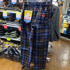 残り1点‼️cookmanクックマン●セットアップ可能‼️シェフパンツ　ウールミックス　タータン　スコティッシュ　ネイビー　M L