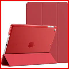 【特価商品】JEDirect iPad Air ケース (第1世代) レザー 三つ折スタンド オートスリープ機能 スマートカバー (レッド)