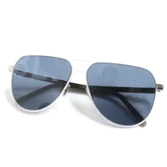 極美品▼BERLUTI ベルルッティ BL40005U サングラス ホワイト×シルバー×クリアグレー 60□13 145 伊製 メンズ 箱・ケース・クロス付き　p16-st30323-702のサムネイル