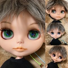 お値下げふわりんカスタムドール男の子No２　OF＆ボアウイッグ＆付け耳付き❣️