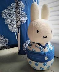ミッフィー浴衣ぬいぐるみ世界2000限定青チューリップ和服着物うさぎ年　miffyオランダ