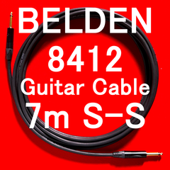 BELDEN 8412 Guitar, Bass Cable w / Neutrik NP2X-B Gold Plated SS 7m
