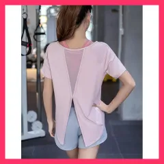 ★スタッフおすすめ★ ヨガウェア トップス 半袖 ロング スポーツウェア スリット 運動着 ヨガ 健康 レディース 無地 運動 フィットネス ジムウェア