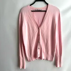 ZARA ザラ　ピンクカーディガン　長袖　キラキラボタン　L 薄手　上品