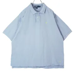 ポロラルフローレンPolobyRalphlauren半袖ポロシャツ水色ライトブルー鹿の子ポニーロゴ刺繍ワンポイントvintageヴィンテージ40120