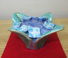 昭阿弥 赤絵 夫婦湯呑［京焼清水焼・高野昭阿弥（昭阿弥窯