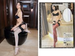 RoseSakura 0908　オフホワイト 　定番商品　30デニール　艶々光沢　サイハイストッキング足型無しです