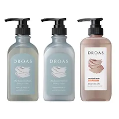 DROAS ドロアス | シャンプー トリートメント ボディーソープ 3点セット シルキークレンズ × モイスト