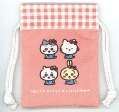 【中古】雑貨 集合(HELLO KITTY×CHIIKAWA) 豆巾着 「ちいかわ なんか小さくてかわいいやつ×サンリオキャラクターズ」