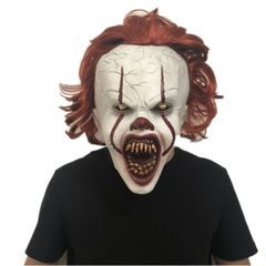 IT 페니와이즈풍 마스크 B 면 코스프레 광대 잇 영화 JOKER 코스프레 무서운 공포 코스튬 의상 할로윈