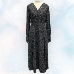 FRAY I.D フレイアイディー 花柄ロングワンピース ブラック