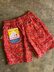 COOKMAN SHORT PANTS 新品 ペイズリー レッド バンダナ柄