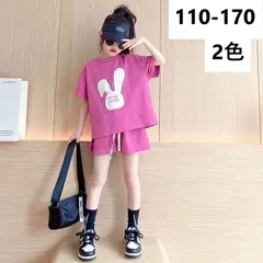 キッズ 子供服 セットアップ 上下セット Tシャツ+ショートパンツ 2点セット 夏 女の子 tシャツ 半袖 薄手 ハーフパンツ ショートパンツ ジュニア 半ズボン  トップス ボトムス 誕生日 プレゼント 小学生 お出かけ KSGA026(2色110-170)