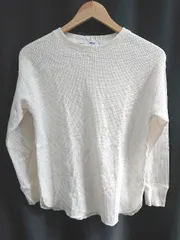 ◇ Θ JOURNAL STANDARD relume ワッフル地 長袖 Tシャツ カットソー サイズF オフホワイト レディース E  【1411070009944】