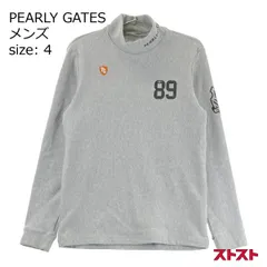 PEARLY GATES パーリーゲイツ 裏起毛 ハイネック 長袖Tシャツ グレー系 4 [240101138722]#