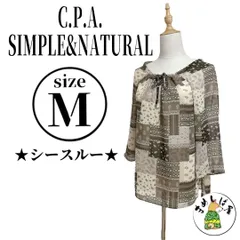 C.P.A. SIMPLE&NATURAL【M】シースルーブラウス 胸元リボン